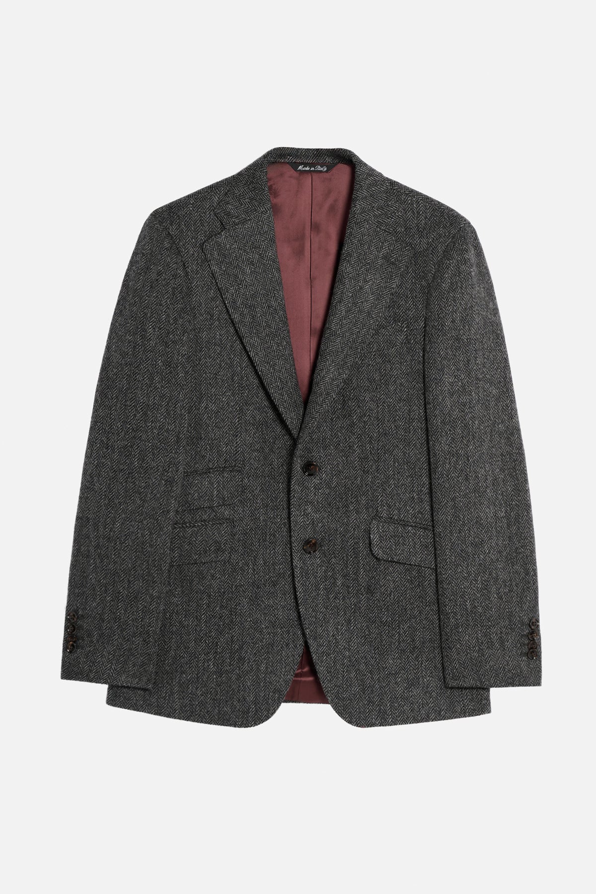 Giacca Foderata in Shetland  – Grigio