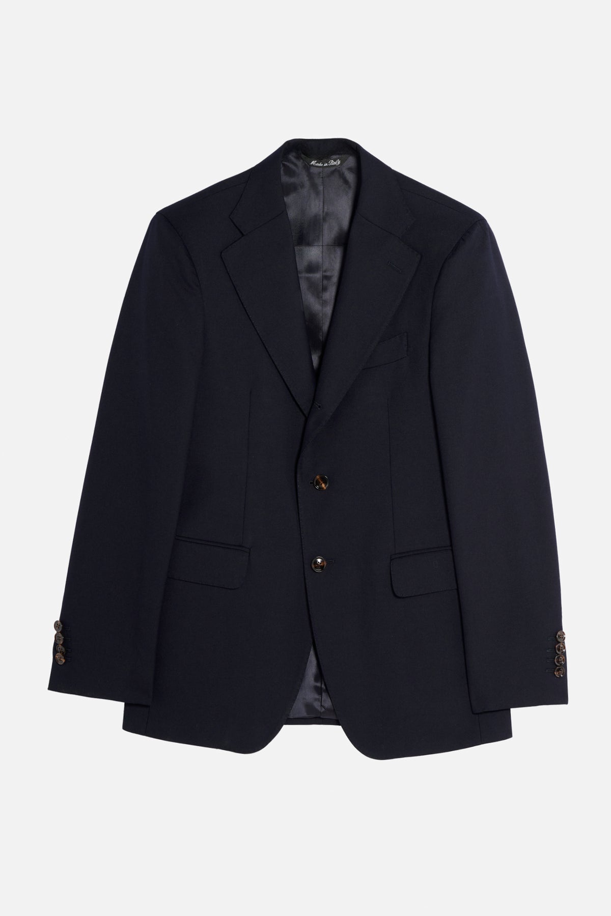 Giacca Foderata in Lana Hopsack – Blu Navy