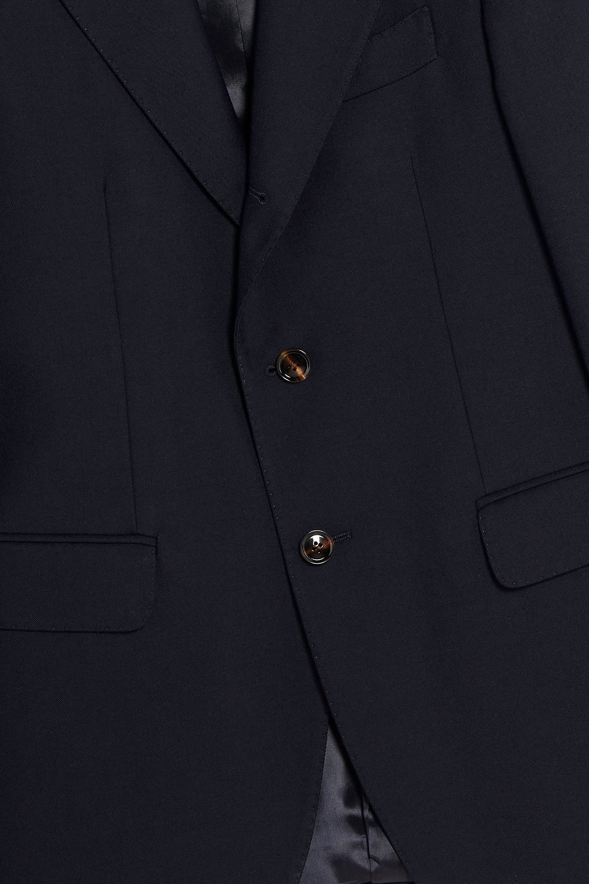 Giacca Foderata in Lana Hopsack – Blu Navy
