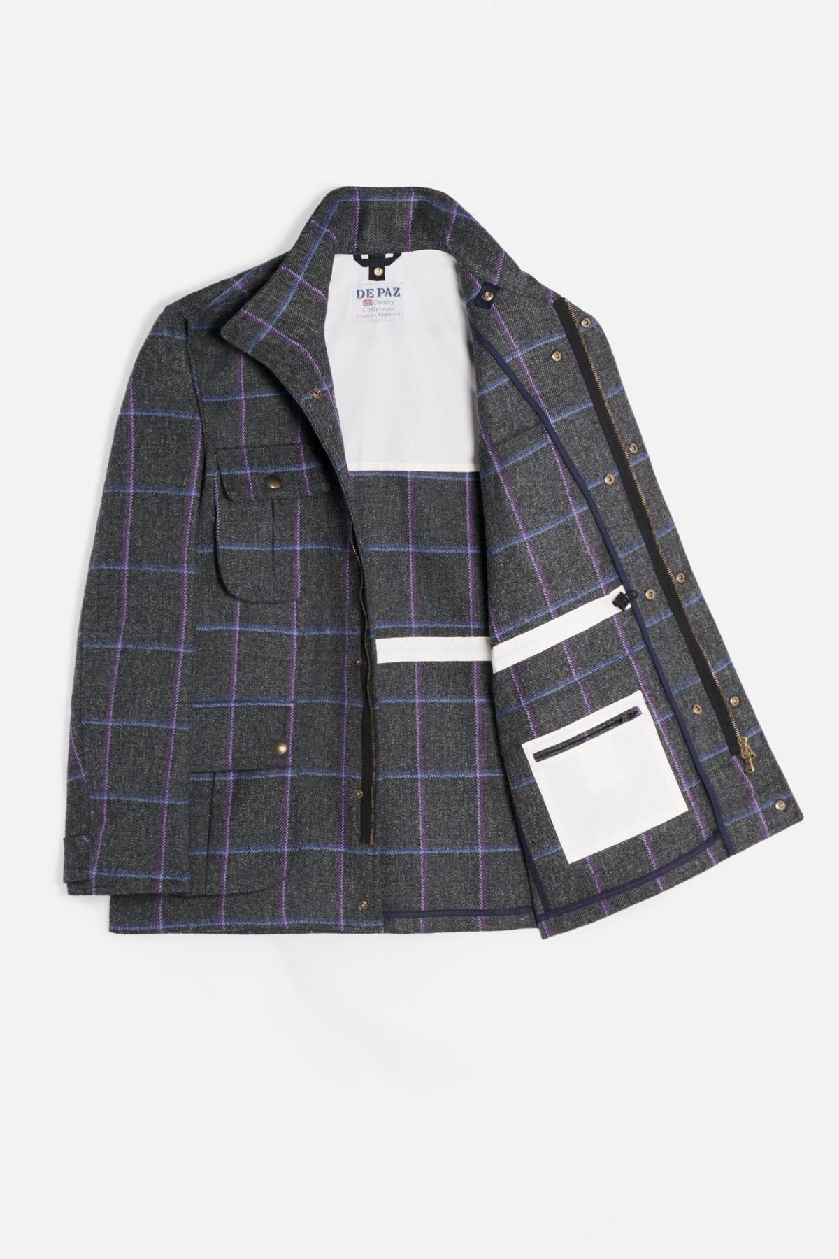 Giaccone 3 in 1 in Scottish Tweed - Grigio